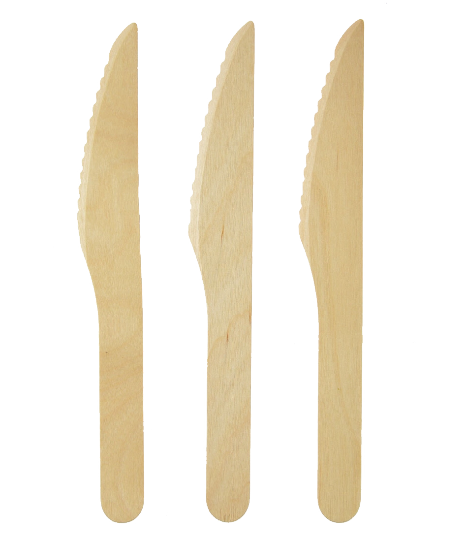 E-shop Jednorazové drevené nože 16 cm, sada 8 ks