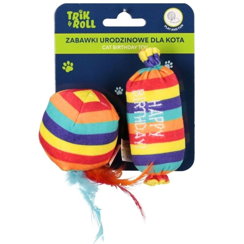 Narodeninová sada hračiek pre mačky 2 ks