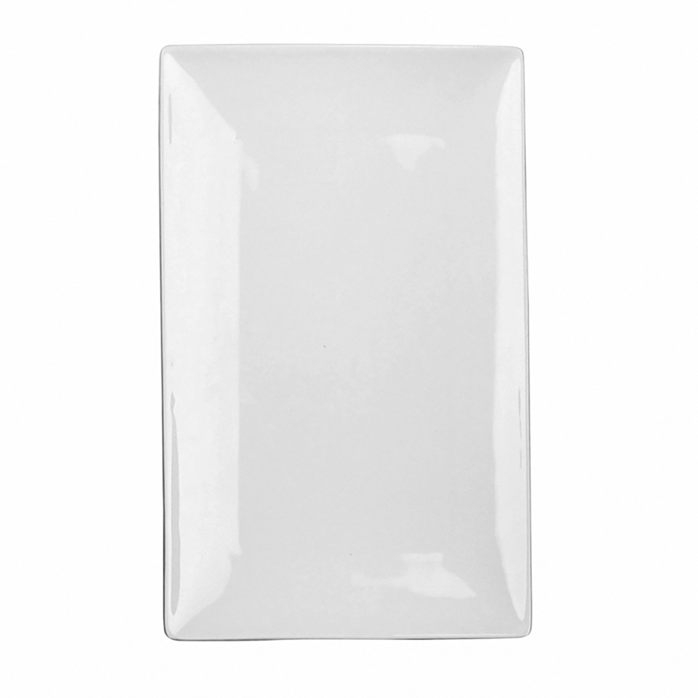 E-shop Pravidelný obdĺžnikový porcelánový servírovací podnos 31 cm krémový