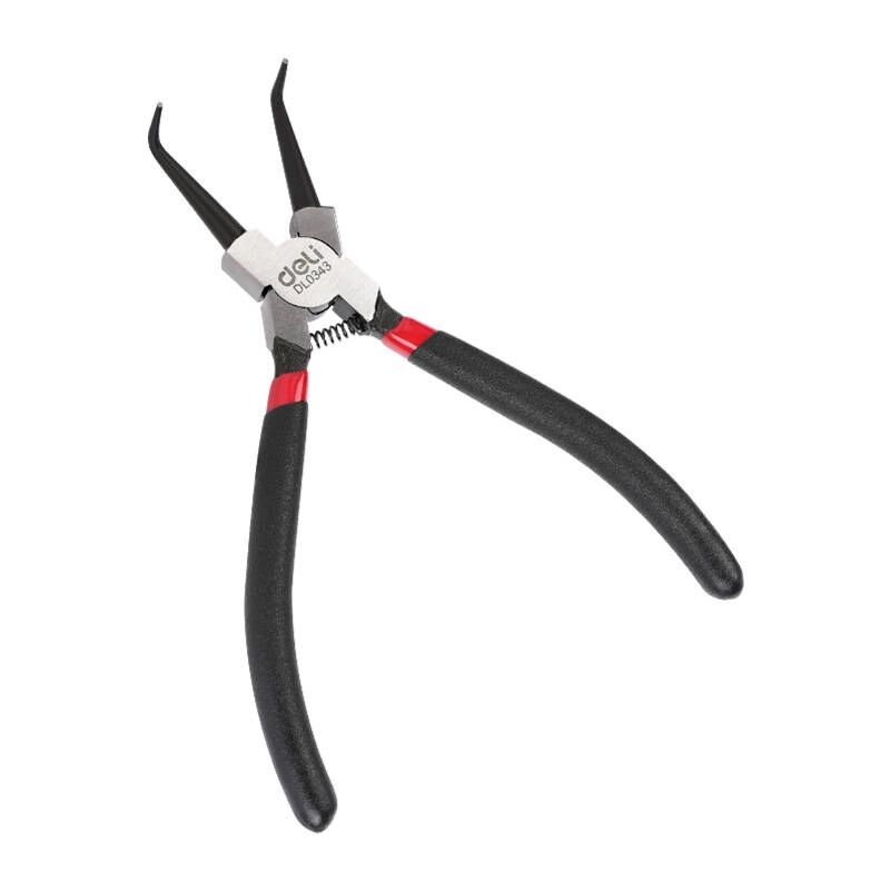 Kliešte na poistné krúžky Deli Tools 7" čierne