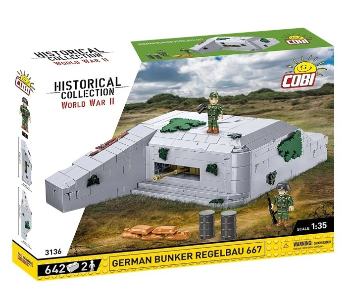 E-shop COBI 3136 World War II Nemecké bojové opevnenie bunker Regelbau 667 1:35