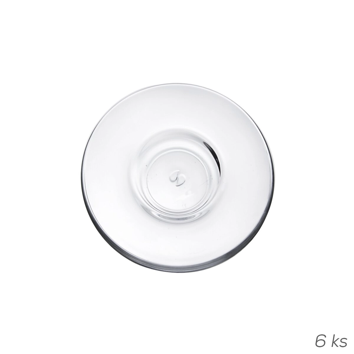 E-shop Sklenený podšálok 12,5 cm, číry, 6 ks