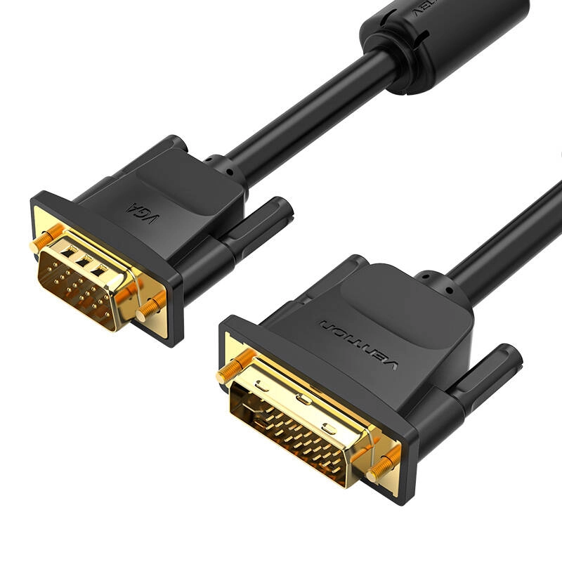 E-shop Vention DVI (24+5) na VGA kábel 3 m, Full HD 1080p, čierny