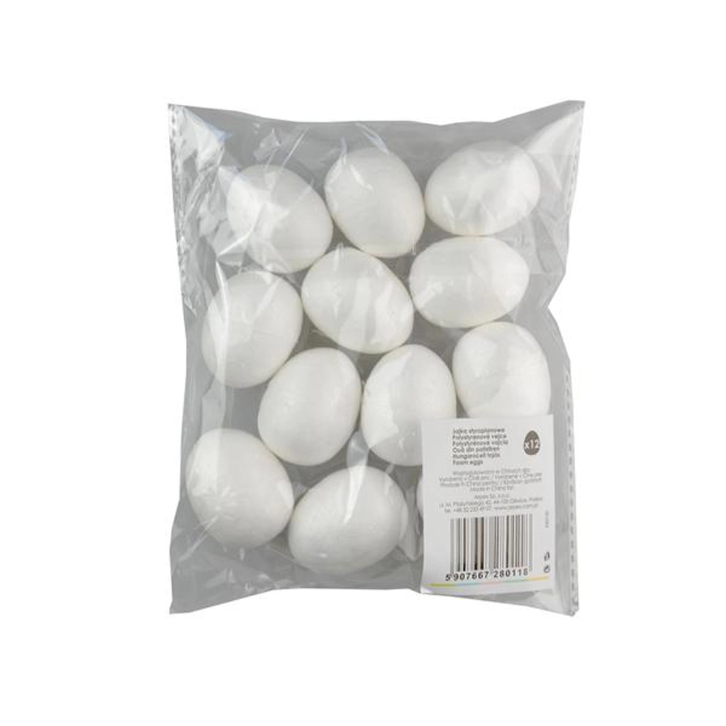 Polystyrénové vajcia 4 cm, sada 12 ks