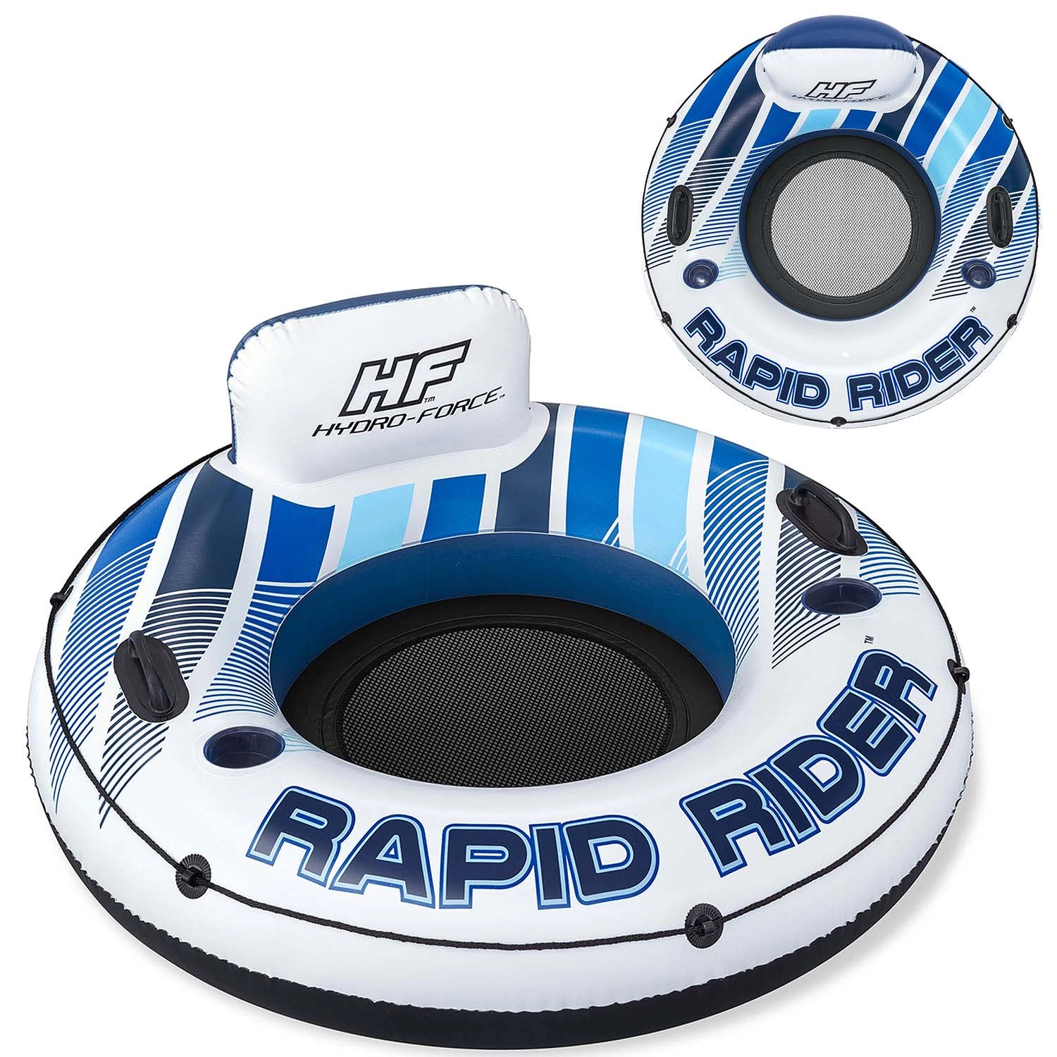 E-shop Nafukovací kruh s opierkou HYDRO‑FORCE Rapid Rider 122 cm