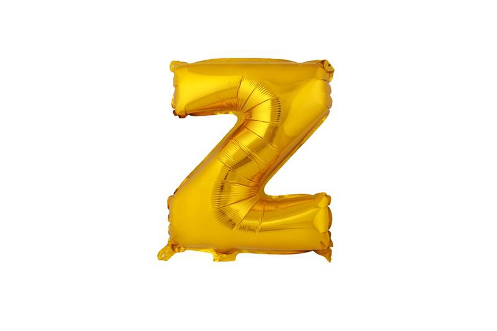 E-shop TORO Balónik písmenko Z 30cm zlatá