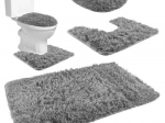 Sada kúpeľňových predložiek v sivej farbe