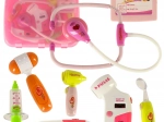 Lekárska súprava v kufríku s efektami ružová