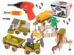 Farma pre deti – rozoberateľný traktor, kombajn a zvieratá s aku vŕtačkou