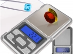 Vrecková digitálna váha RUHHY 500 g s presnosťou 0,1 g