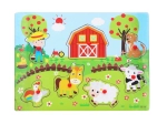 Drevená skladačka farma 30 x 23 cm