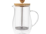 Sklenený french press s bambusovým viečkom 400 ml
