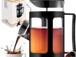 Sklenený french press RUHHY 1 l na kávu a čaj