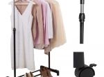 Teleskopický šatníkový vešiak na kolieskach