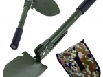 Skladacia multifunkčná lopatka s krompáčom a pílou v puzdre