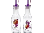 Sklenené fľaše na olej a ocot TORO 180 ml – levanduľa, 2 ks