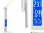 Stolná lampa s meteostanicou - biela