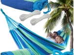 Záhradná hojdacia sieť pre dve osoby XXL, pruhovaná, 200 × 150 cm