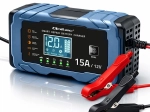 Qoltec inteligentná nabíjačka autobatérií 12 V / 15 A s funkciou opravy pre AGM/GEL/LiFePO4