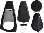 Samorozkladací súkromný stan na sprchu a prezliekanie, čierny