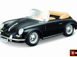 Bburago Porsche 356 B Cabriolet čierny 1:24