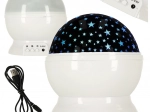 Nočný projektor hviezd 2v1 USB