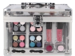 Zmile kozmetický kufrík Acrylic – priehľadná make-up sada 42 ks