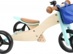 Drevené odrážadlo 2v1 TRIKE tyrkysové