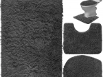 Kúpeľňová súprava kobercov 3 ks sivá RUHHY
