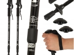Skladacie trekingové palice Nordic Walking, čierne, 2 ks