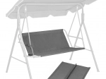 Závesné sedadlo na záhradnú hojdačku 140 × 100 cm, sivé