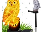 Solárna záhradná lampa sova Gardlov