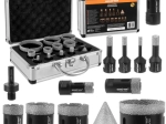 Sada diamantových vykružovacích koruniek BIGSTREN M14, 13 dielov (6–68 mm) v hliníkovom kufri