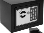 Elektronický trezor s kódom a kľúčom, čierny, A5