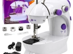 Prenosný mini šijací stroj s LED osvetlením, 2 rýchlosťami a nožným pedálom