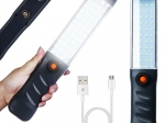 Výkonná dielenská LED svietidlo COB 48, USB nabíjateľná s háčikom a magnetom