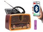 Prenosné analógové rádio RA10 AM/FM so solárnym nabíjaním a Bluetooth