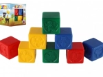 Farebné plastové kocky pre deti so zvieratkami, sada 8 ks