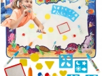 Aqua Magic vodná kresliaca podložka XXL so sadou pečiatok a šablón 100 × 80 cm