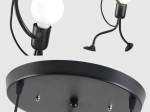 Stropná lampa Loft čierna LED typu ľudí