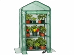 Zelený záhradný miniskleník GardenLine s 3 policami 69 × 49 × 125 cm