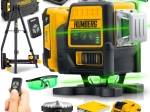 Křížový laser HUMBERG HM-171 v kufri so statívom, 4D 16 línií, zelený lúč