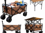 Skladací transportný vozík LUARO 2v1 so stolíkom
