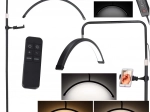 LED oblúková kozmetická lampa 36 W s nastaviteľnou teplotou a stojanom