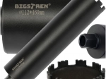 Diamantová korunová fréza BIGSTREN 112 × 460 mm, závit 1.1/4 UNC