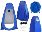 Prenosný sprchovací a prezliekací stan, toaleta – modrý