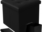 Skladacia pufa s úložným priestorom čierna Ruhhy