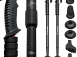Čierne trekingové palice + príslušenstvo - sada 2 ks