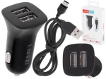 Autonabíjačka Dual USB s rýchlonabíjaním a USB-C káblom L-BRNO