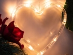 LED svietiace srdce Vianočná dekorácia